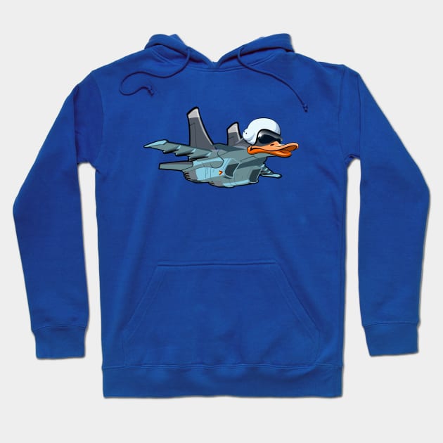 Cartoon fighter plane Hoodie by Mechanik